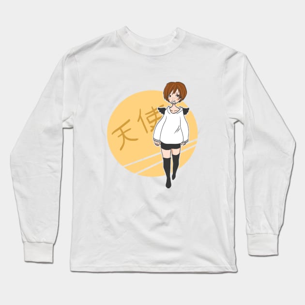 Tenshi angel by mamitheartist Long Sleeve T-Shirt by MamiTheArtist